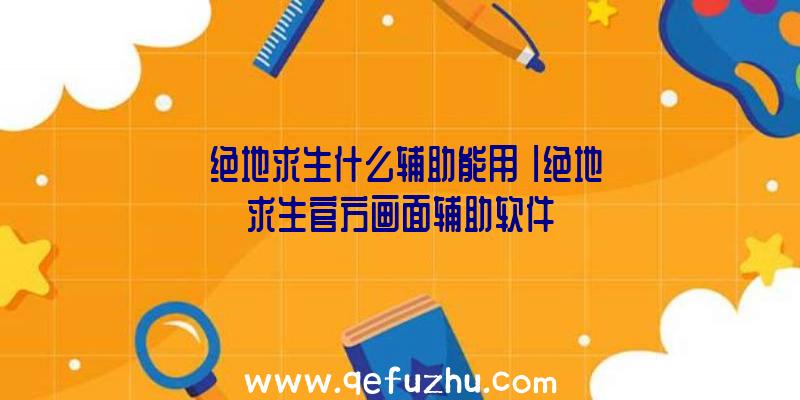 「绝地求生什么辅助能用」|绝地求生官方画面辅助软件